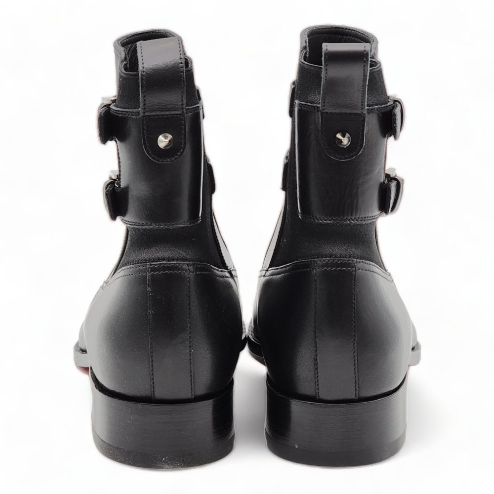 Christian Louboutin Sahni Horse Flat Ankle Boots Black - Picture 5 of 8